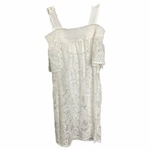 6 Shore Road By Pooja Women's Cover Up White Lace Off‎ The Shoulder Size XS NWT